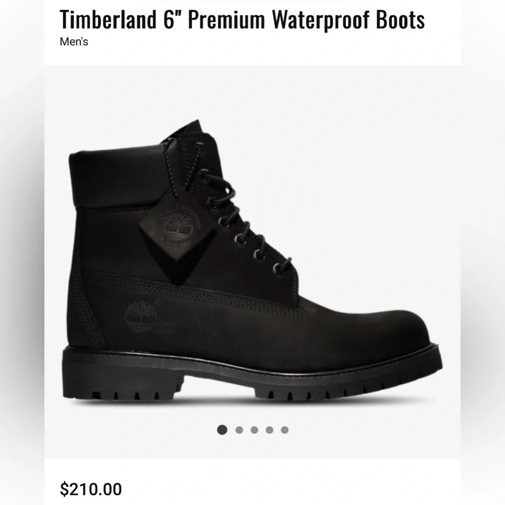 Timberland Men's Dark Leather Boots - Picture 1 of 6